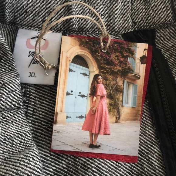 NEW Son de Flor Classic Skirt in Twill Linen - Picture 3 of 4